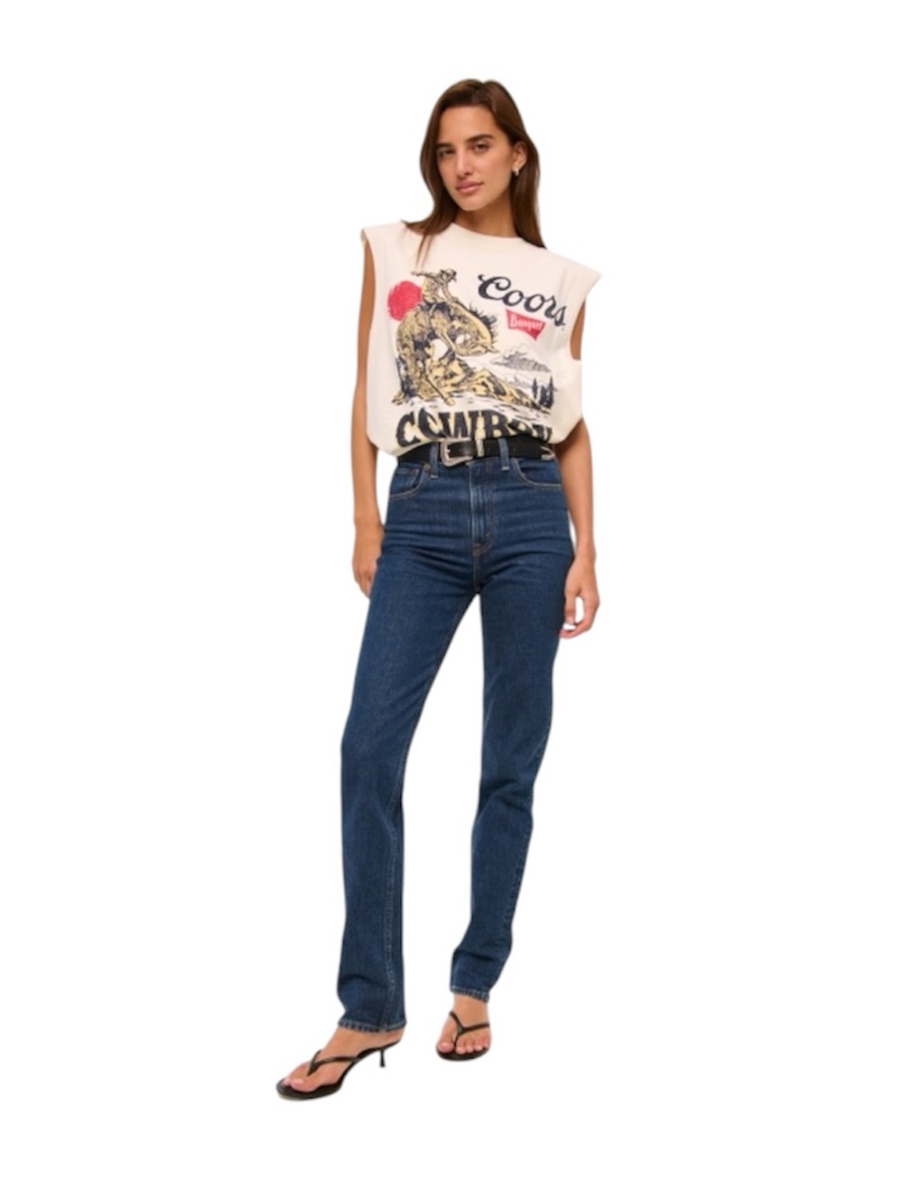 Abercrombie & Fitch Ultra High Rise 90's Straight Jean Blue Jeans 27 4L Long